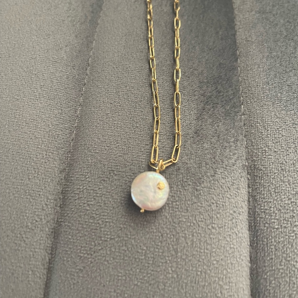 Gorjana Gold and White Opal Necklace